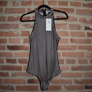 Mesh High Neck Bodysuit
